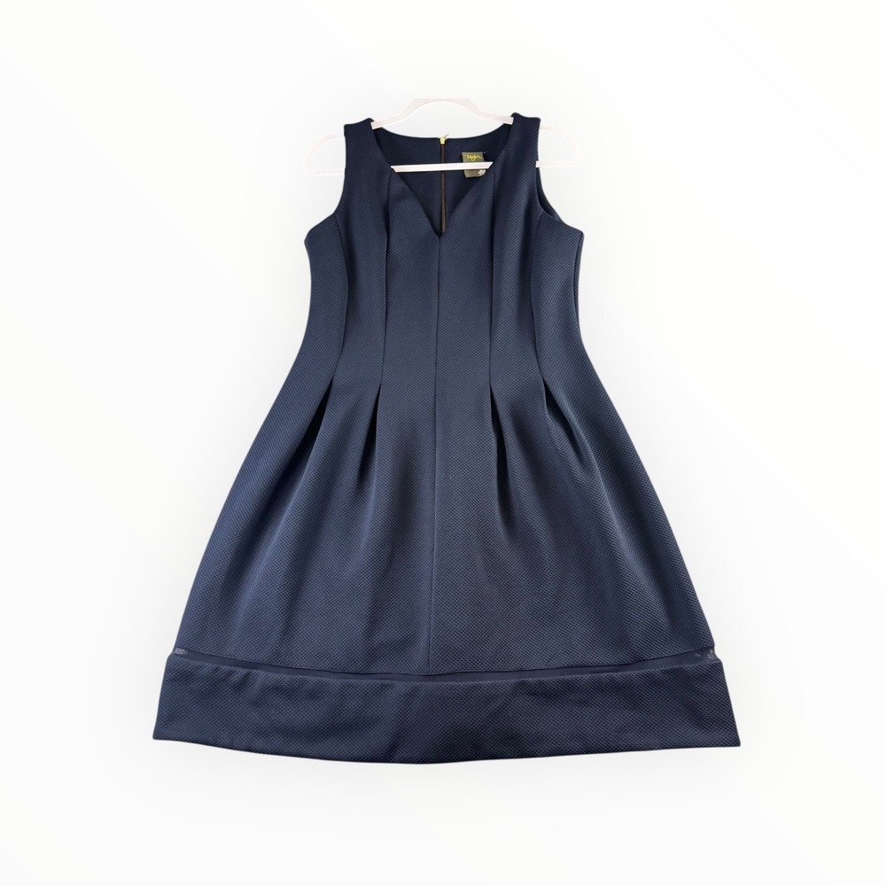 Taylor Navy Textured Midi Dress